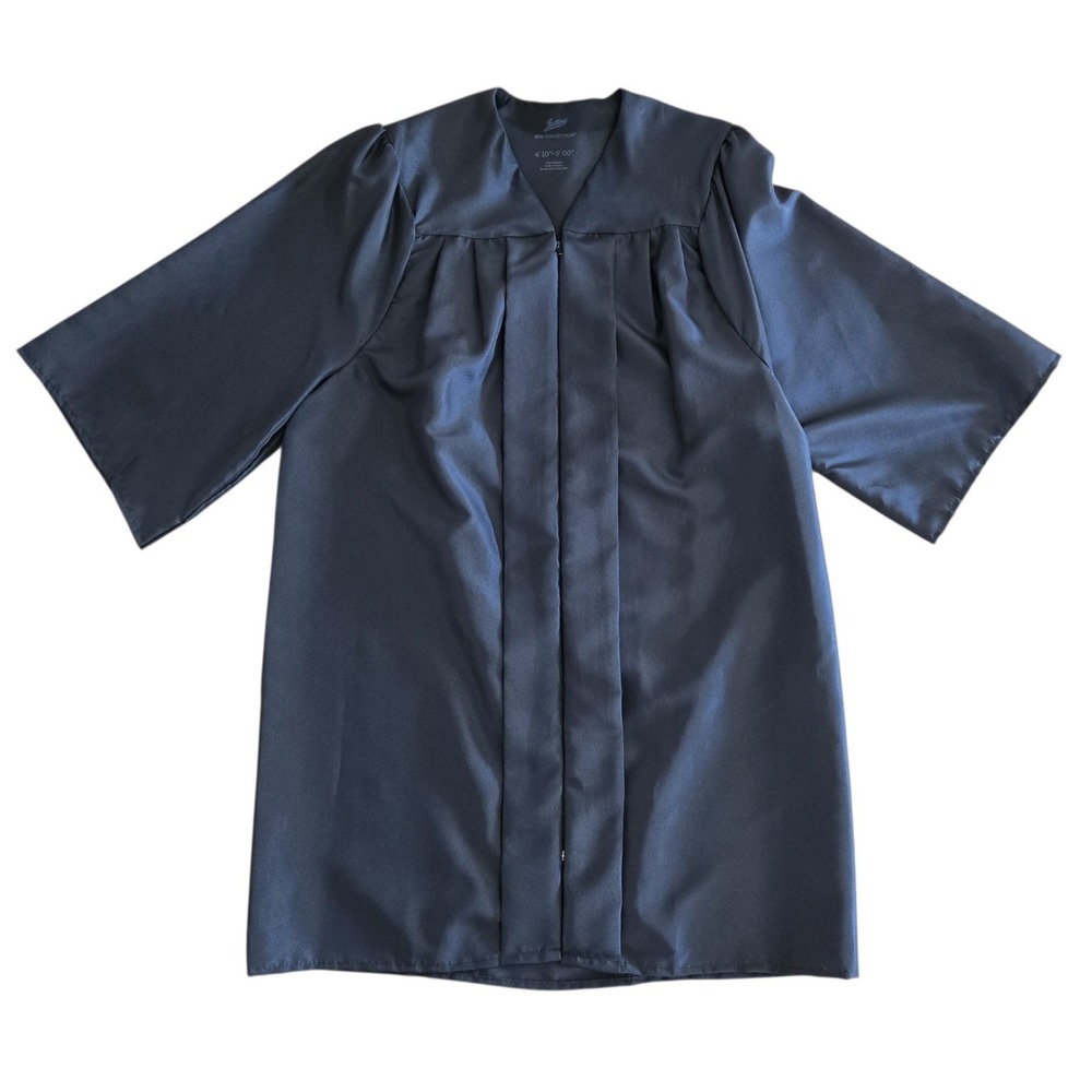 Josten's Graduation Gown, 4'10"-5'0", black, pre-owned